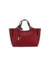 Tod's Leather Shoulder Bag With Top Handles And Detachable Strap