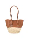 Tod's Brown Shopping Bag In Beige