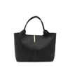 Tod's Medium Bag Shopping Contrast Stitching In Black