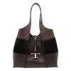 Tod's Block Design Tote Bag With Dual Handles In Brown