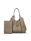 Tod's T Timeless Medium Tote In Gray