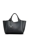 Tod's Mini Leather Shopping Bag With Grained Texture In Multi