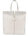 Tod's Di Bag Folio In Leather Small In White