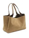 Tod's Beige Suede Leather Top Handle Bag In Brown