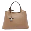 Tod's Logo Embossed Mini Crossbody Bag In Neutral