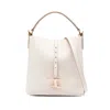 Tod's Mini T Timeless Leather Bucket Bag In Neutral