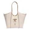 Tod's T-plaque Tote Bag In White