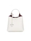 Tod's Timeless Logo Plaque Tote Bag In White