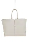 Tod's Shopping Leather Tote Bag In White