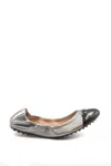 Tod's Ballet Flats In Silver