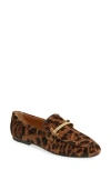 Tod's Brown Loafers With Logo Plaque On The Front And All-over Leopard Motif