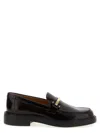 Tod's Black Loafers With Logo Plaque In Leather Woman In Black