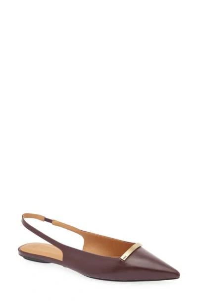 Tod's Barretta Pointed Toe Slingback Flat