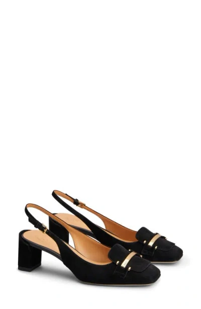 Tod's Barretta Slingback Pump (women In Nero