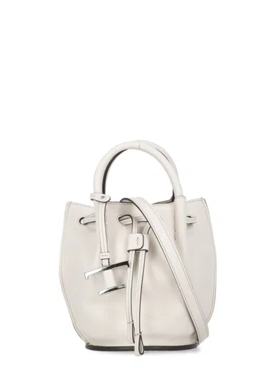 Tod's Beige Leather Bucket Bag In Neutrals
