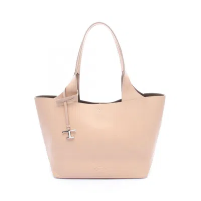 Pre-owned Tod's Beige Leather Handbag Tote Bag ()