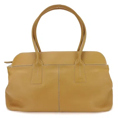 Pre-owned Tod's Beige Leather Tote Bag () In Sand