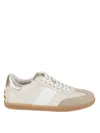 Tod's Beige Low-top Sneakers With Gold Accents