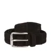 Tod's Black Leather Woven Buble Belt In Black