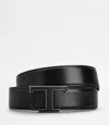 Tod's T Timeless Belt In Black