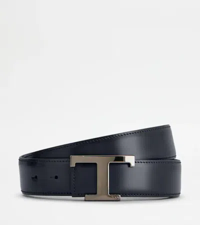 Tod's Belts In Blu/moro