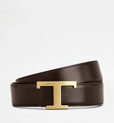 Tod's Belts In Marrone/nero