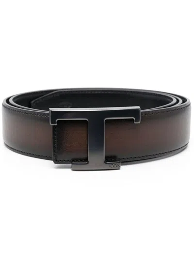 Tod's Belts In S801(cacao)+b999(nero)