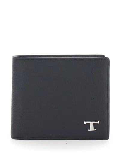 Tod's Bifold Calf Leather Wallet In Black