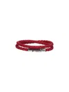 Tod's Woven Strap Bracelet In Red