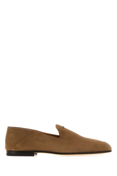 Tod's Suede Loafers Pointed Toe Closed Design In Brown