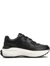 Tod's Black Calf Leather Sneakers In Black