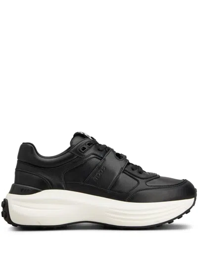 Tod's Black Calf Leather Sneakers