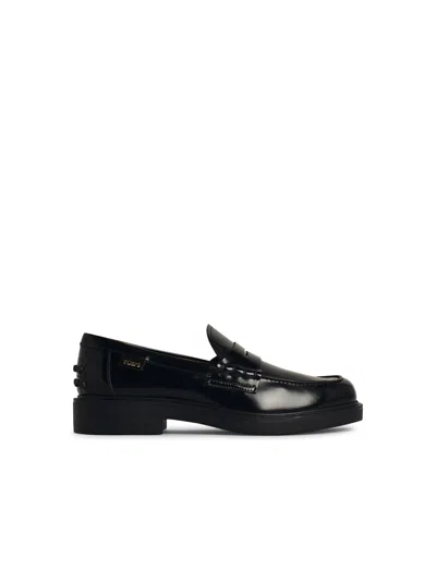 Tod's Black Lear Loafers