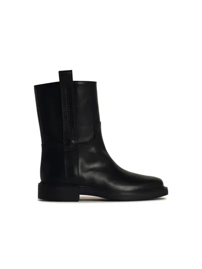 TOD'S TOD'S BLACK LEATHER ANKLE BOOTS