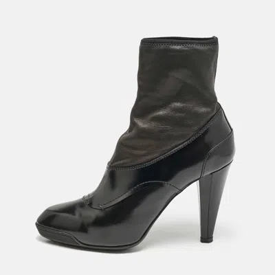 Tod's Black Leather Ankle Length Boots