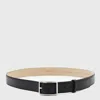 Tod's Adjustable Length Smooth Finish Silver-tone Buckle In Black