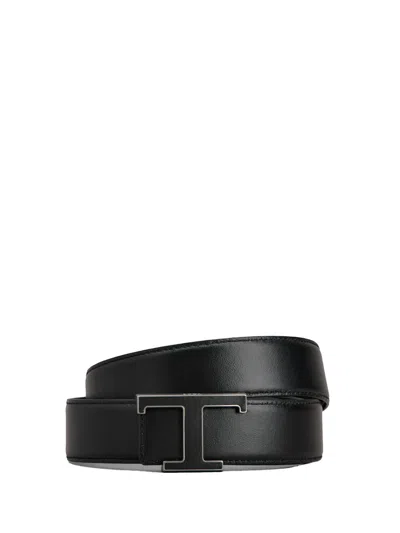 Tod's Metal Buckle Belt In Black