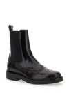 Tod's Black Leather Blend Ankle Boots In Black