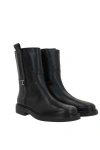Tod's Refined Black Leather Ankle Boots With Block Heel In Black