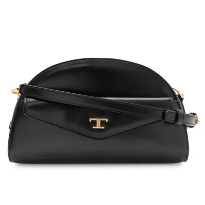 Pre-owned Tod's Black Leather Clutch Bag Pochette Pouch Shoulder Bag ()