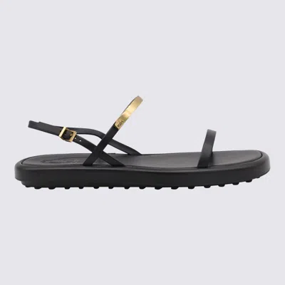 Tod's Black Leather Flats