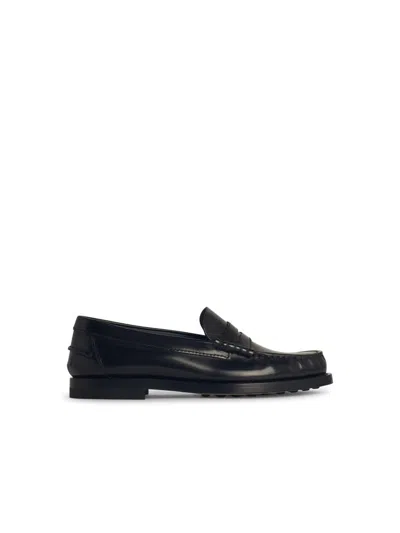 Tod's Black Leather Loafers