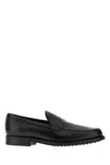 Tod's Smooth Leather Moccasin Loafers With Subtle Stitching In Black