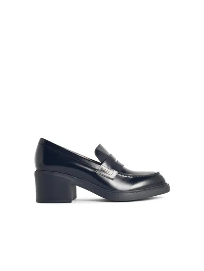 Tod's Black Leather Loafers