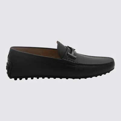 Tod's Cable-link Leather Loafers In Black