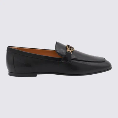Tod's 5mm Logo Leather Loafers In Black