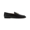 Tod's Black Leather Loafers With Subtle Gold Accents In Black