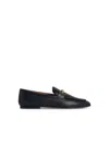 Tod's Black Leather Loafers Women In Black