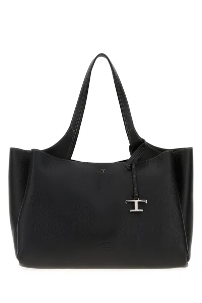 Tod's Black Leather Medium Shoulder Bag