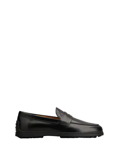 Tod's Black Leather Moccasin